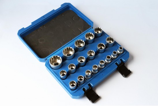 Doppenset "Gear Lock" 1/2" 8-32 mm 19-delig 